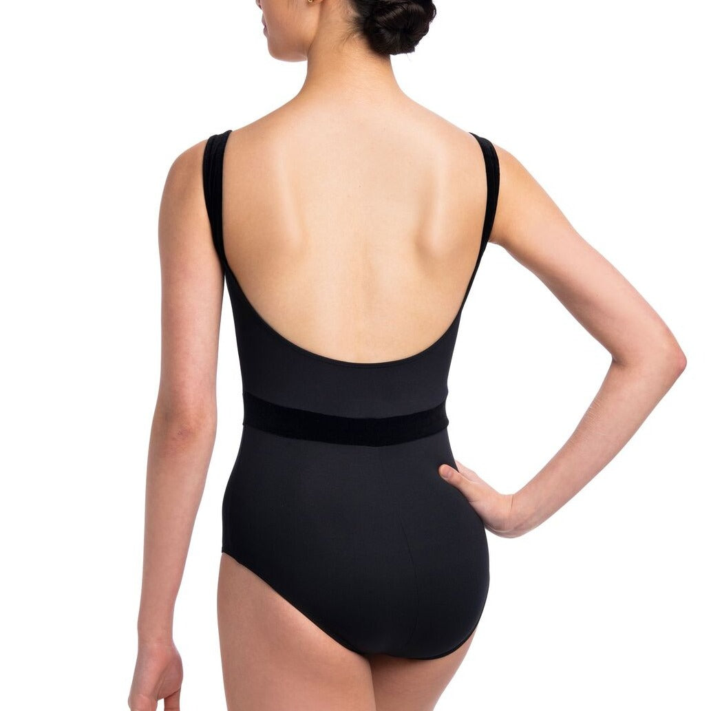 Arden Velvet Waist & Strap Leotard Adult - Grand Elegance Print