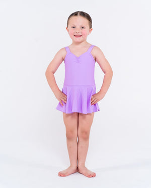 Total Dance Studio Wear Ava - Wide Strap Leotard with Skirt - Ballet Skirt - Close-up