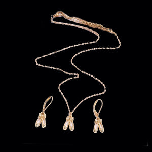 Mad Ally Ballet Shoe Jewellery Set - Side