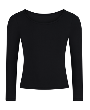 Total Dance Studio Wear Bamboo Warm-Up Dance Top - Long Sleeve Eco-Friendly - Warm Up Top - Side