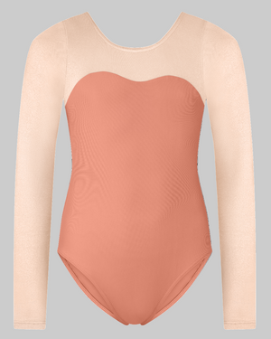 Pink Lemon Dancewear Shimmer Long Sleeved Leotard - Leotards - Close-up