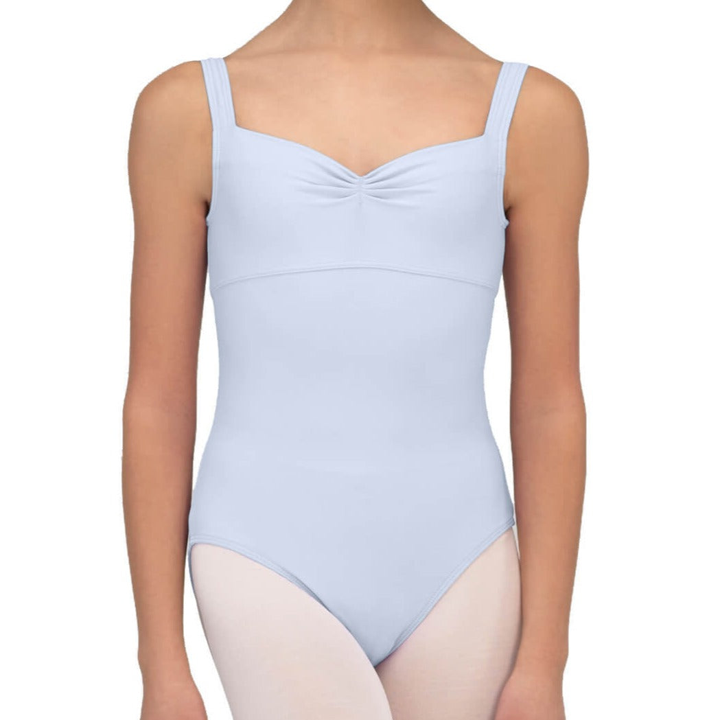 Galate Microfiber Pinch Front Tank Leotard Child & Adult - Sky