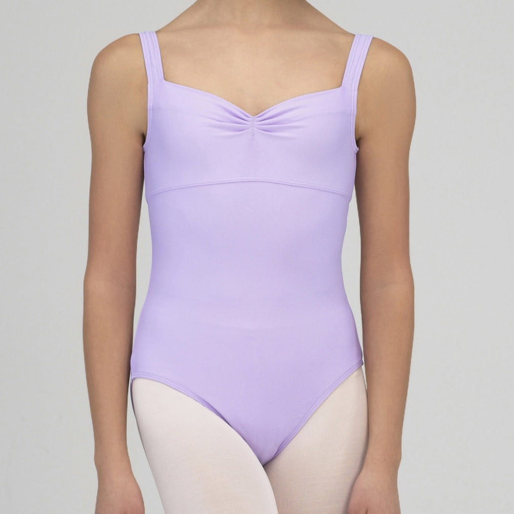 Galate Microfiber Pinch Front Tank Leotard Child & Adult - Lilac