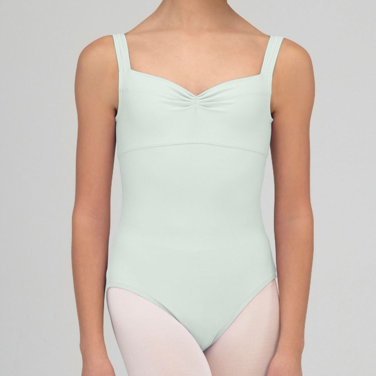 Galate Microfiber Pinch Front Tank Leotard Child & Adult - Mint