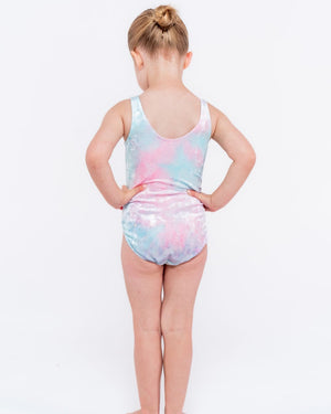 Pink Lemon Dancewear Lani Gathered Front Velvet Leotard - Leotards - Back