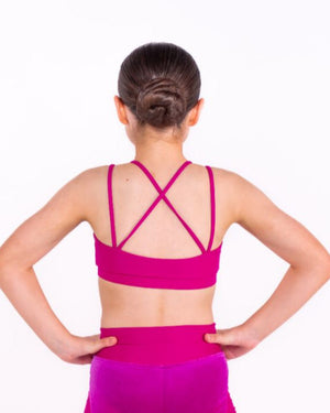 Pink Lemon Dancewear Velvet Dance Shorts with Lycra Splice - Glow Collection - View 6