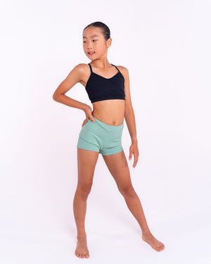 Pink Lemon Dancewear Ribbed Comfy Shorts - High-Waisted Dance & Activewear - View 8