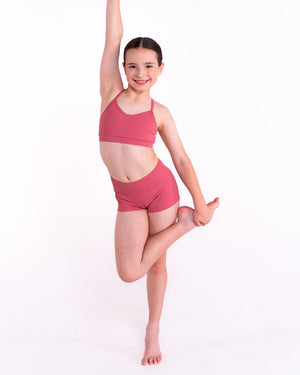 Pink Lemon Dancewear Ribbed Back to Basics - Crop - Crops - Close-up
