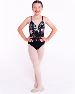 Total Dance Australia Belle Floral Leotard - Elegant Dance Leotard with Pleated Bodice - Leotards - View 6
