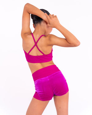 Pink Lemon Dancewear Kiki Velvet Crop Top - Crops - Detail