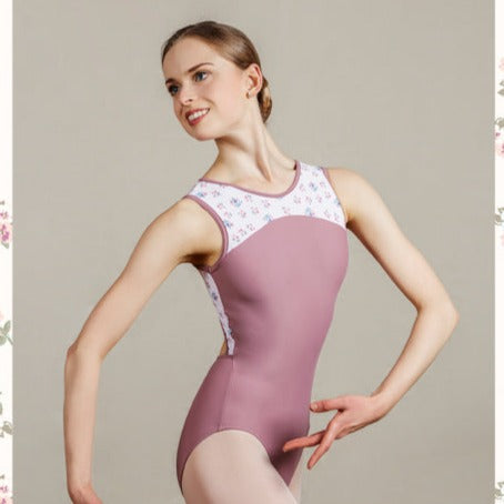 Malar Round Neck Tank Leotard Adult - Sweet Florets
