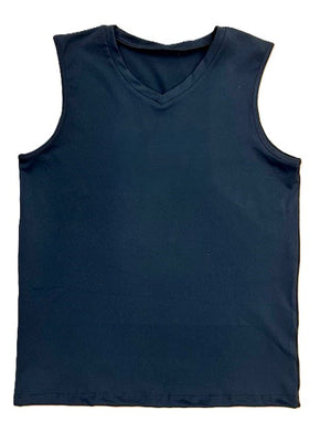 Total Dance Australia Men's Essential Uniform V Neck Tank - Men's Singlet - Back