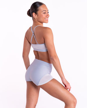Pink Lemon Dancewear Shimmer Splice Shorts - Side