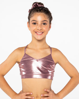 Pink Lemon Dancewear Mystique Crop Top - High-Performance Gymnastics Training Wear - Crops