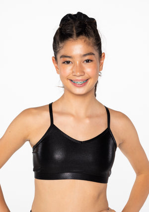 Pink Lemon Dancewear Mystique Crop Top - High-Performance Gymnastics Training Wear - Crops - Detail