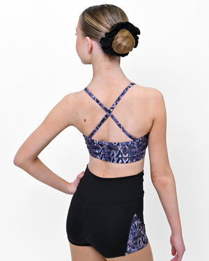 Pink Lemon Dancewear Nova Cross Strap Crop Top - Crops - Back