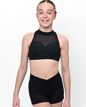 Total Dance Studio Wear V Band Shorts - Black