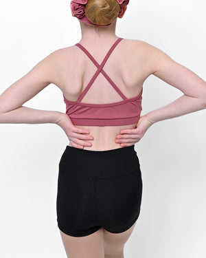 Total Dance Studio Wear Personalised High Waisted Contrast Crossover Band Dance Shorts - View 6