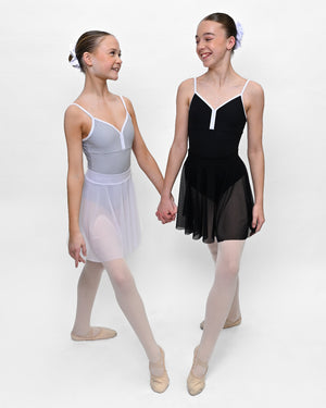 Total Dance Studio Wear Mesh Circle Skirt with Mesh Waist Band - Mesh Skirt - Close-up