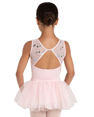 Capezio Twinkle Tutu Dress - Holographic Star Print Dance Costume - Back