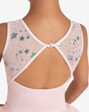 Capezio Twinkle Tutu Dress - Holographic Star Print Dance Costume - Side
