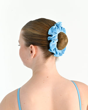Aurora velvet hair scrunchie in Blue