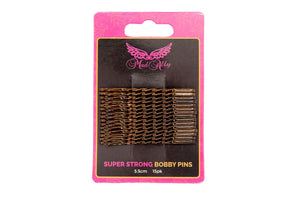 Mad Ally Super Strong Bobby Pins - Blonde & Brown - Back