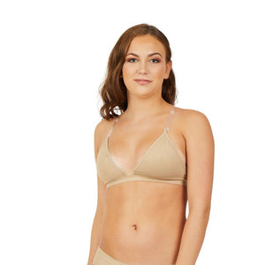 Capezio Deep Neck Clear Back Bra - Dance Bra - Side