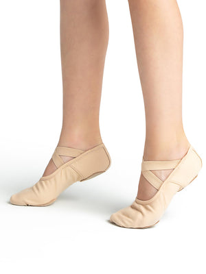 Capezio Hanami Canvas Split-Sole Ballet Shoe - Child - Light Pink - Ballet shoes - Back