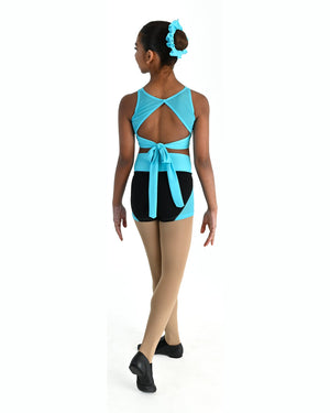 Electra hair scrunchie in Lagoon, alternate view