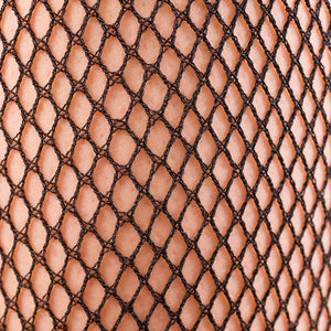 Fiesta Legwear Traditional Fishnet Footed Tights Child - Black & Tan - Fishnet Tights - Side