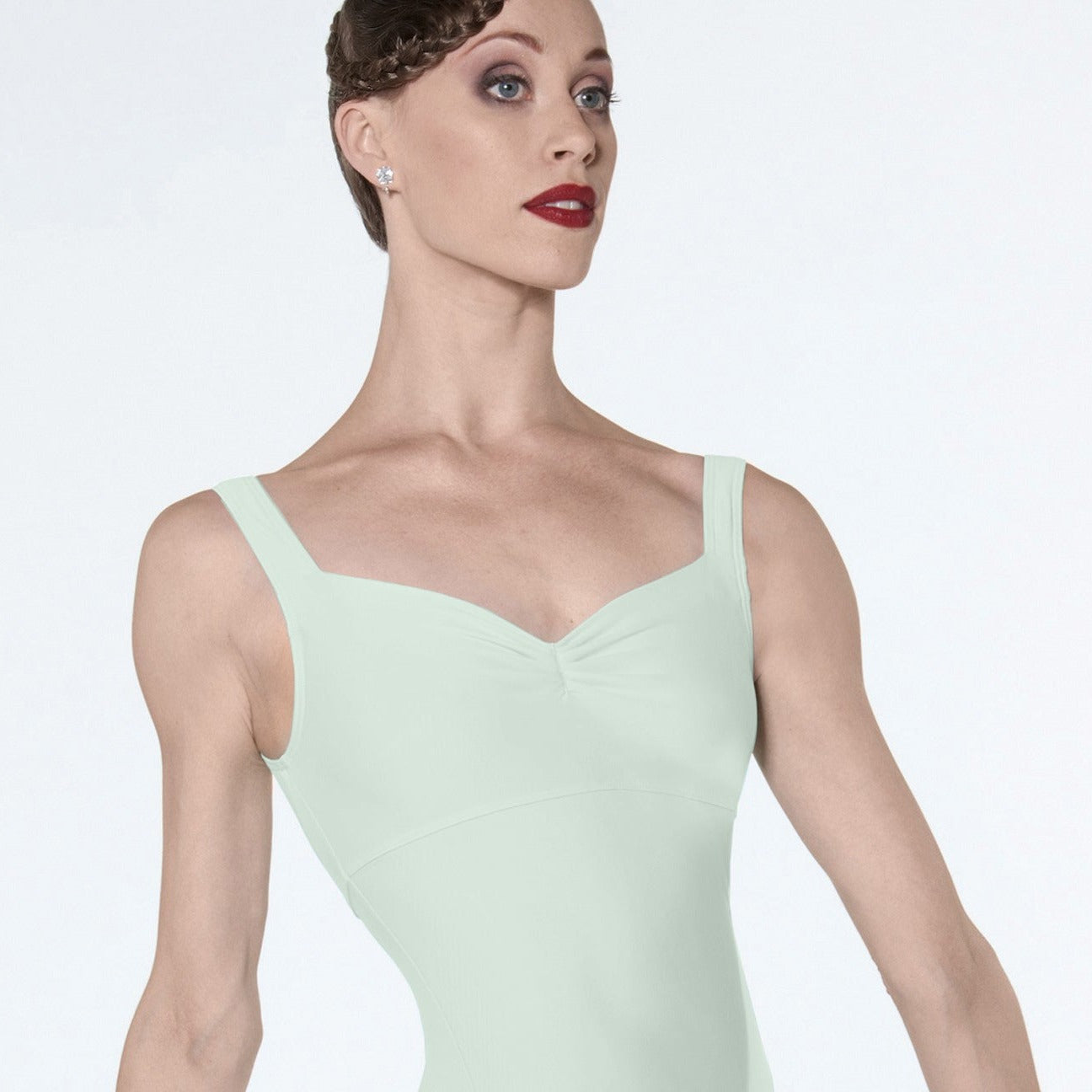 Galate Microfiber Pinch Front Tank Leotard Child & Adult - Mint