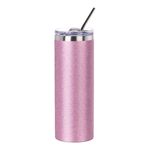 Mad Ally Glitter Skinny Tumbler with Straw - Glitter Tumbler with Straw - Back