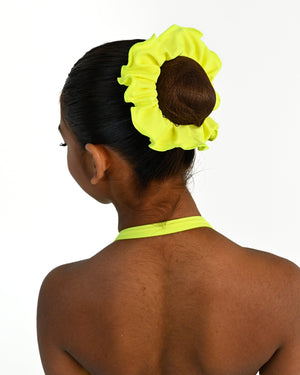 Tempo Halter Crop Top - Fluro Yellow 4