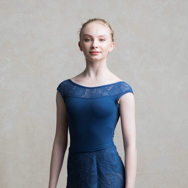 Elodie Classic Plunging Back Lola Lace Leotard