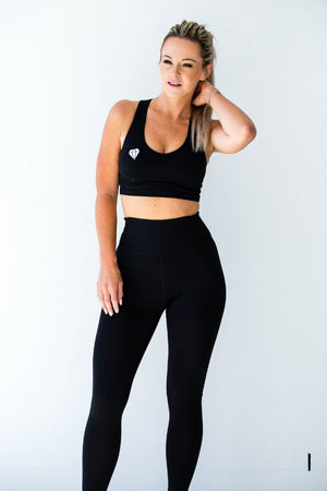 Diamond Active League Racer Crop - Black - Side