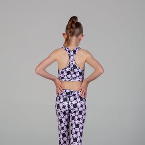Scout Active Mila Eco Friendly Racer Back Crop Girls - Purple Diamond - Back