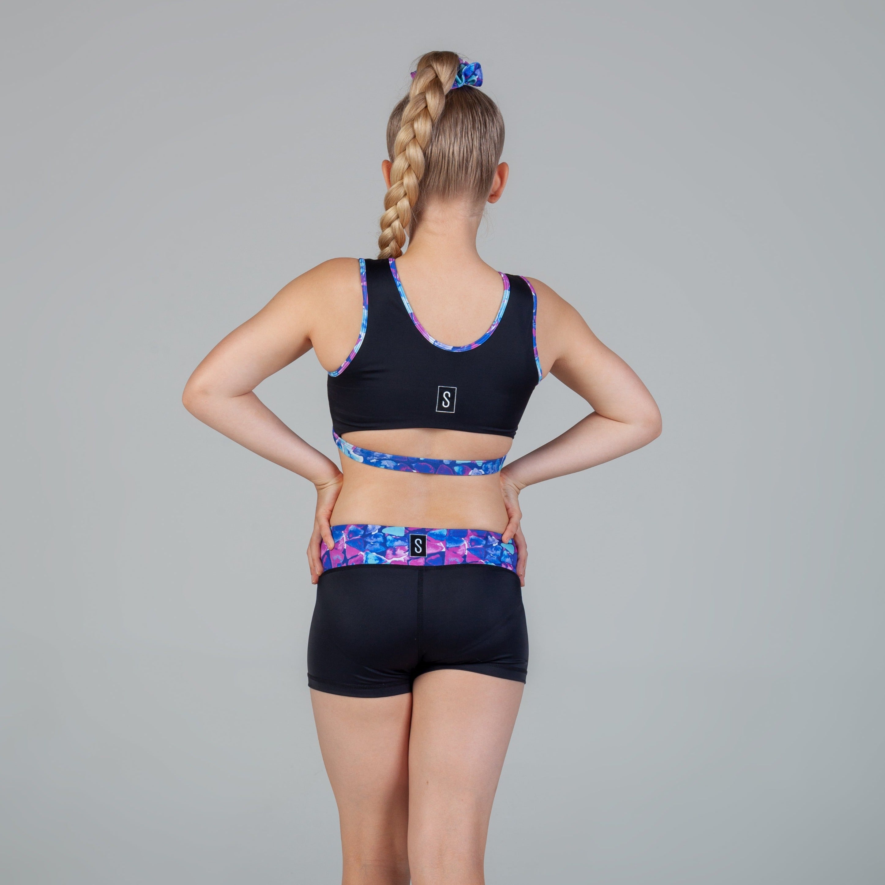 Dash Active Short Girls - Coral Coast & Black