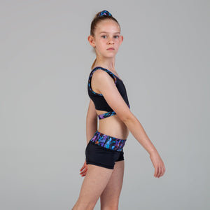 Scout Active Dash Active Short Girls - Florida Floral & Black - Shorts - Side