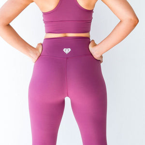 Diamond Active Performance Legging - Grape - Leggings - Side