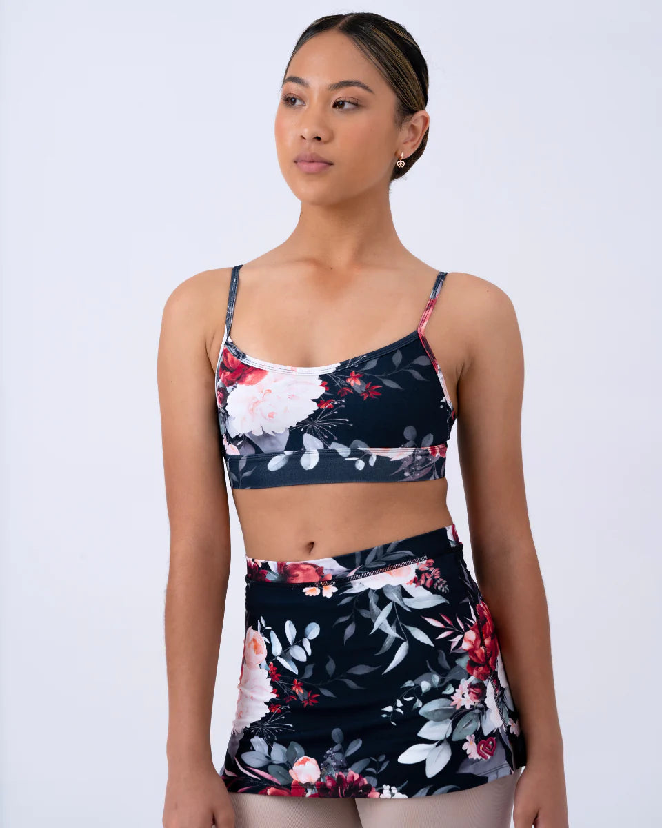 Cindy Scoop Neck Adjustable Straps Crop Child & Adult - Mistletoe Print