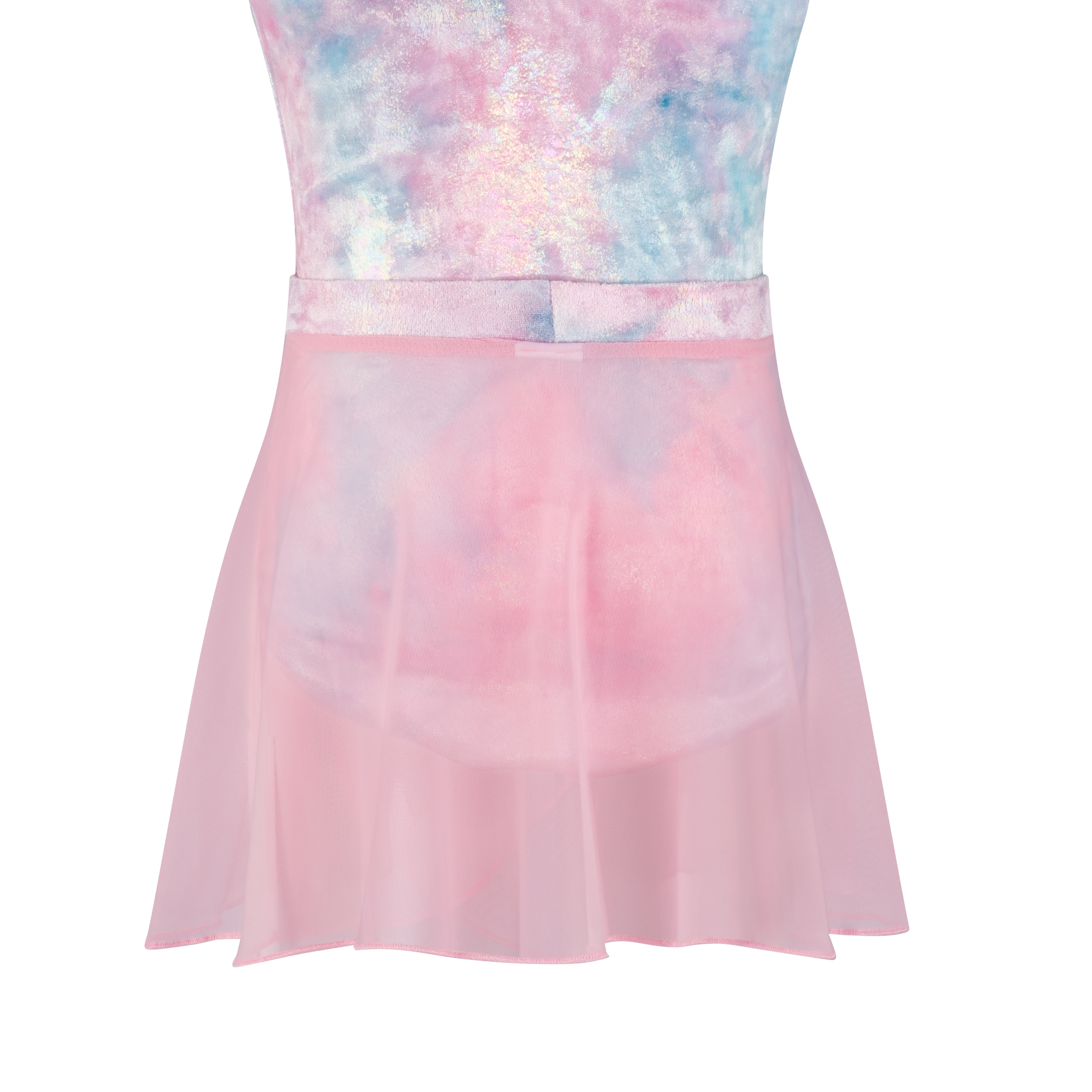 Lily Cross Over Pull on Pink Mesh Skirt