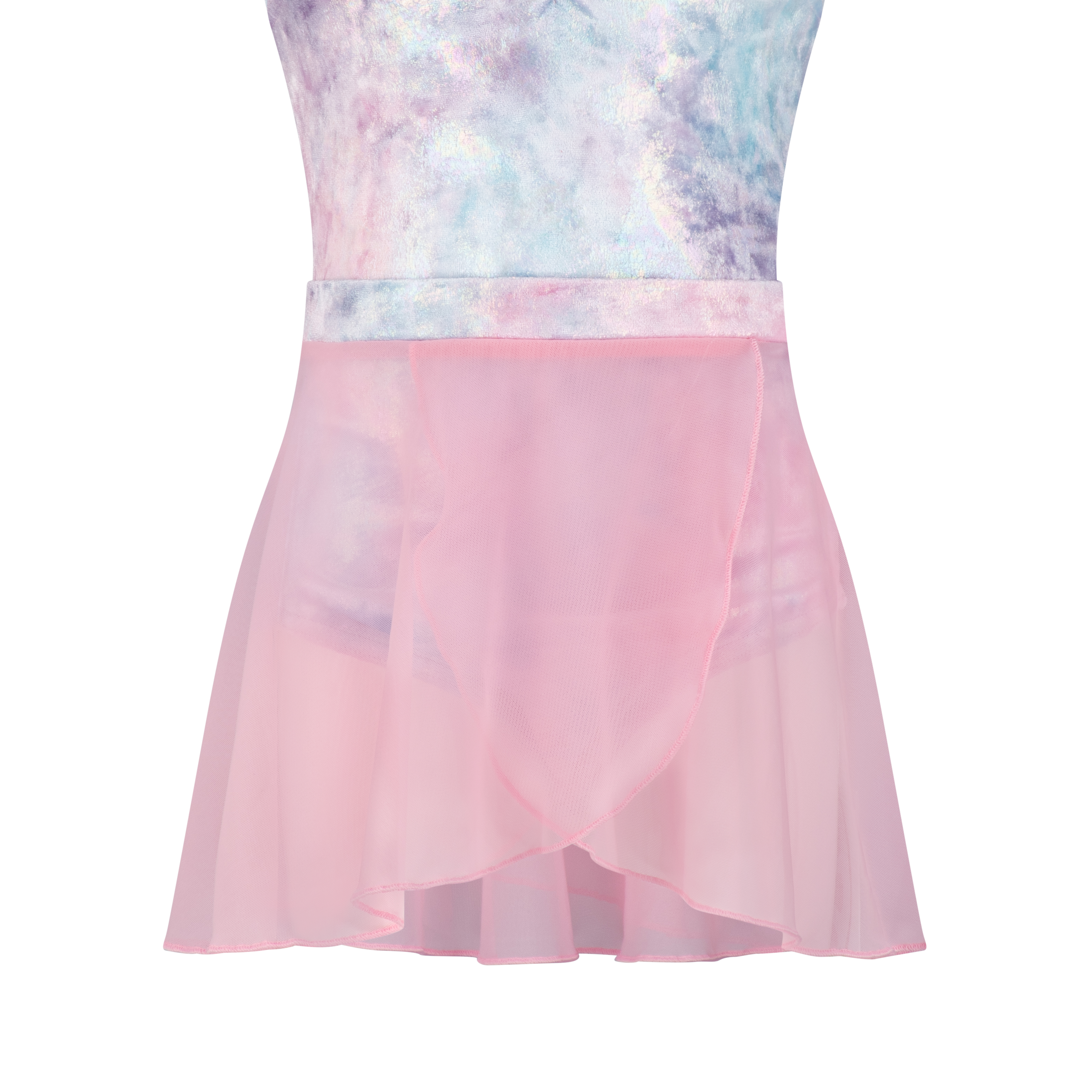 Lily Cross Over Pull on Pink Mesh Skirt