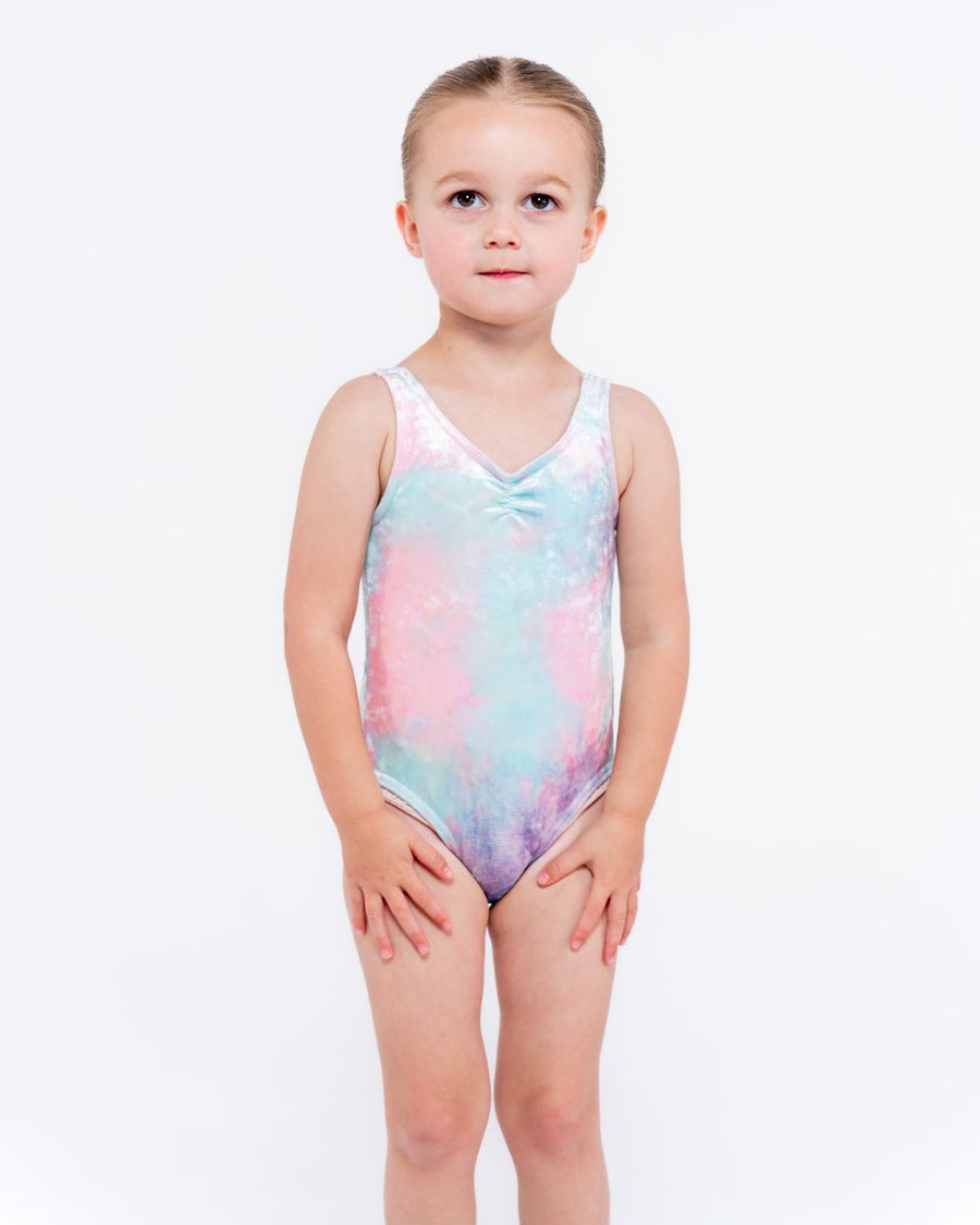 Lani Gathered Front Velvet Leotard
