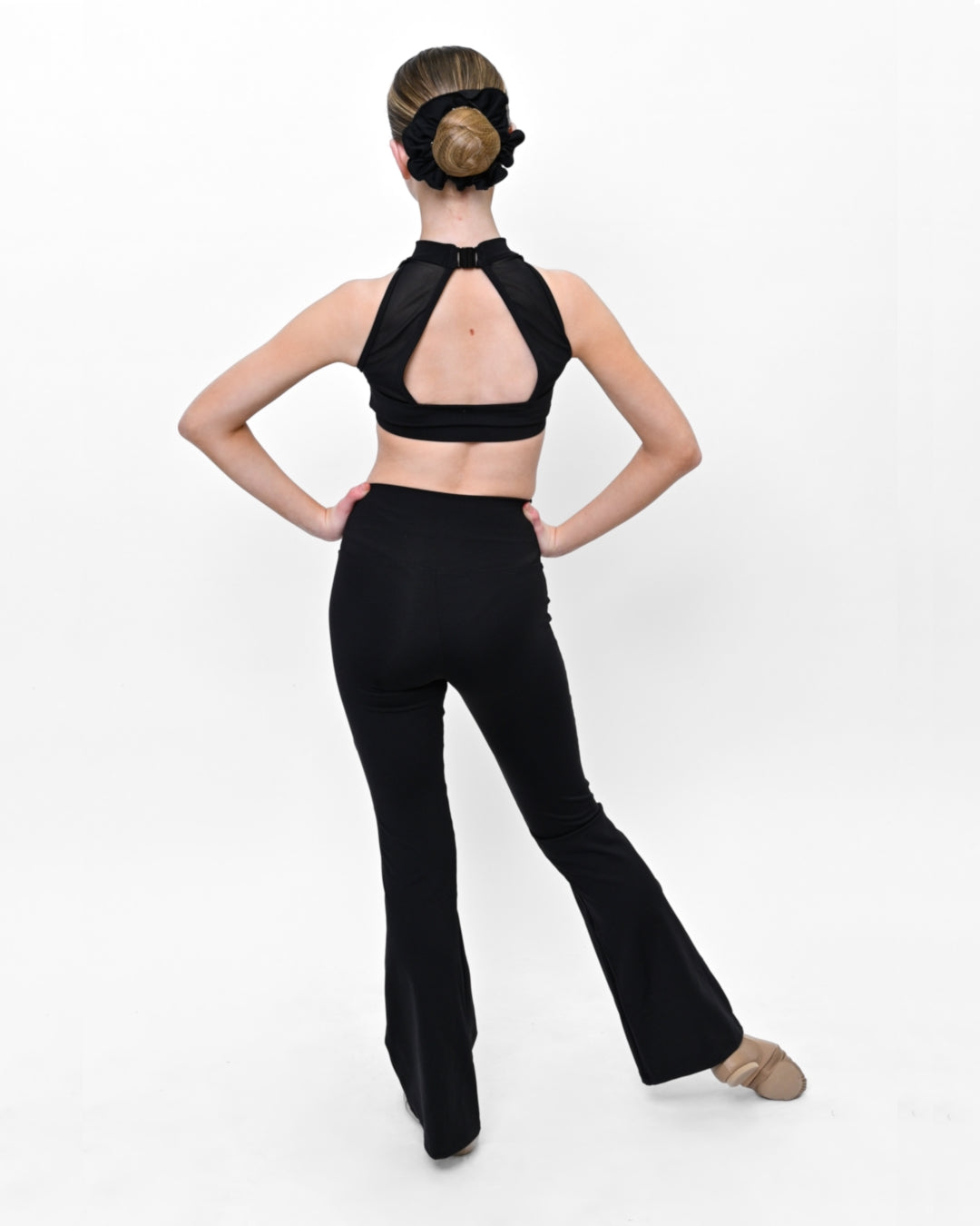 High Waisted Flared Dance Pants - Stretch Compression