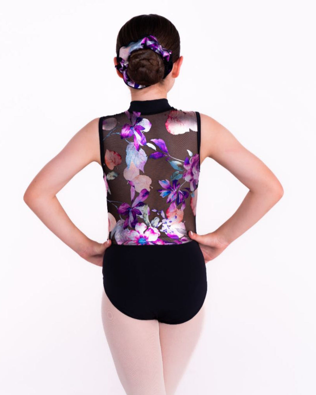 Florence Mesh Leotard - Elegant Dance Leotard with Floral Print