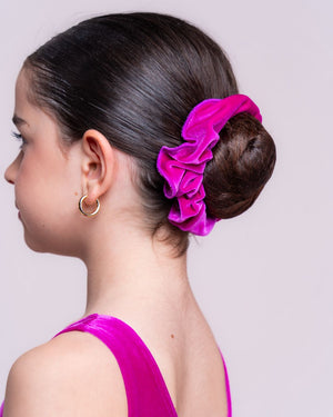 Pink Lemon Dancewear Glow Velvet Scrunchie - Scrunchies - Back