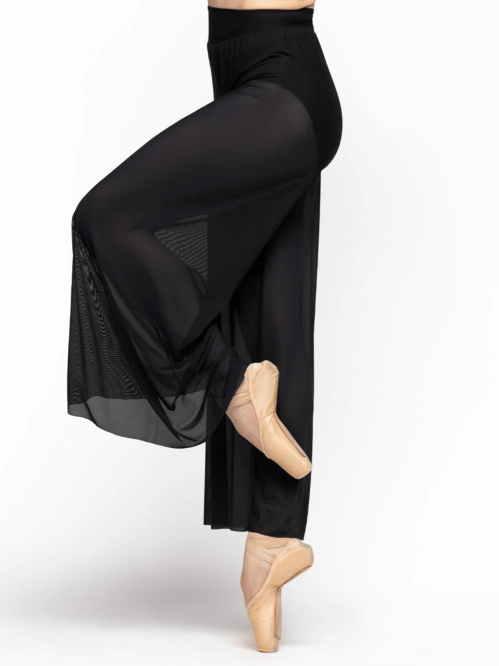 A-Line Mesh Pants - Black Contemporary pants