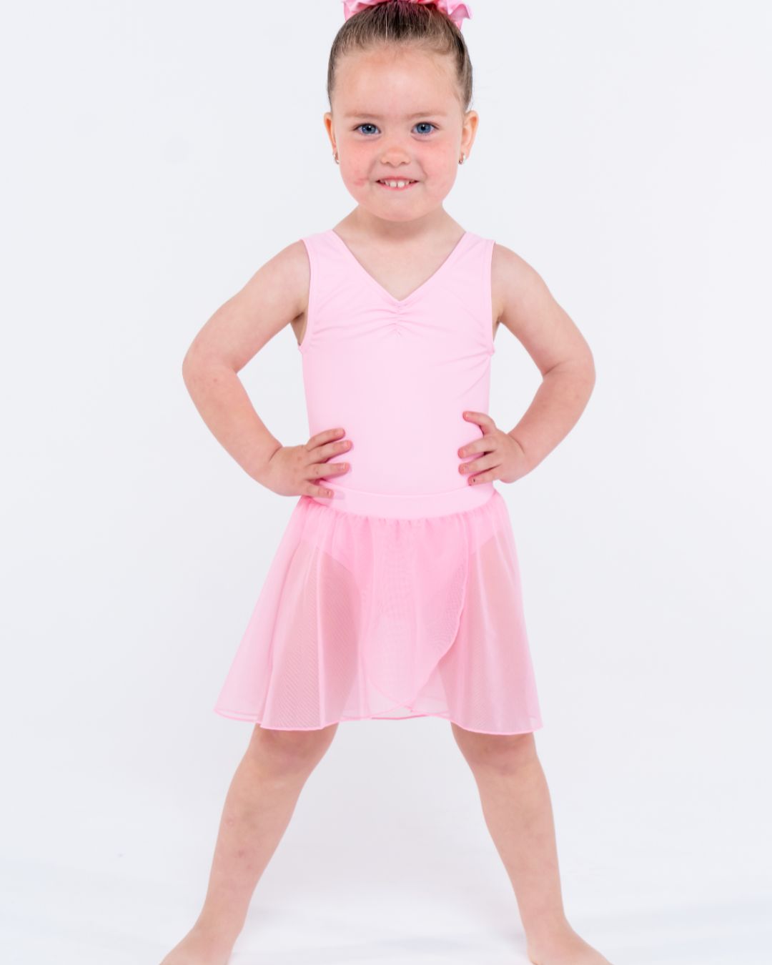 Total Dance Studio Wear Mesh Pull-On Ballet Wrap Skirt - Pull on Ballet Skirt - Close-up