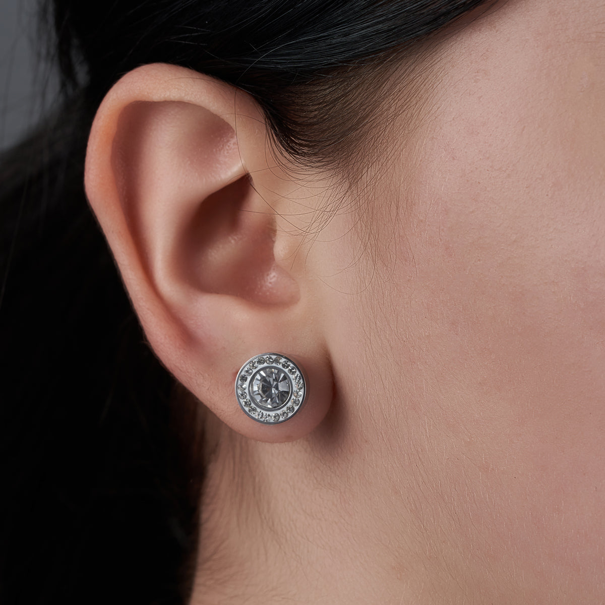 Princess Earrings - 10mm Zircon Round